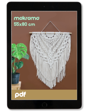 Makrama 55x80 cm -pdf uzupełnienie video tutoriala