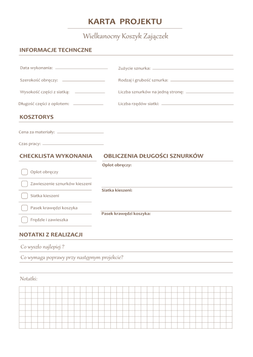 Koszyk Wielkanocny Zajączek - PDF krok po kroku - obrazek 7